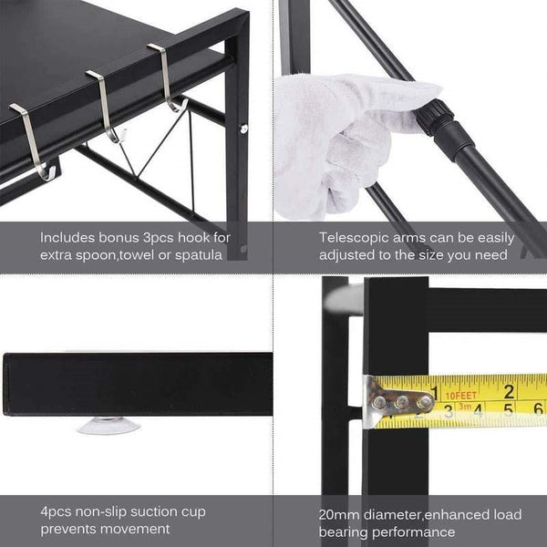 Expandable Microwave Oven Rack Storage Stand