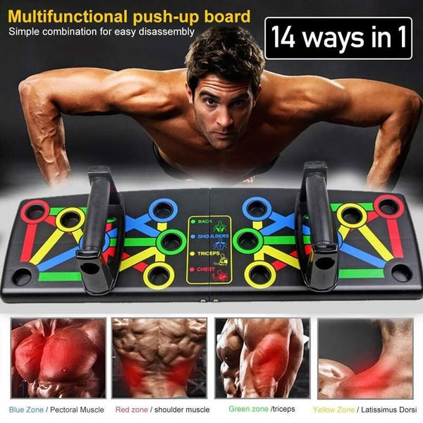 14 in 1 Push Up Board Homes Exercise Workout Fitness Stands