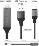 Lightning to HDMI Cable iPhone iPad AV TV Adapter Cable