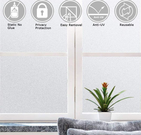 90x600cm Privacy Frosted Window Glass Film Stickers