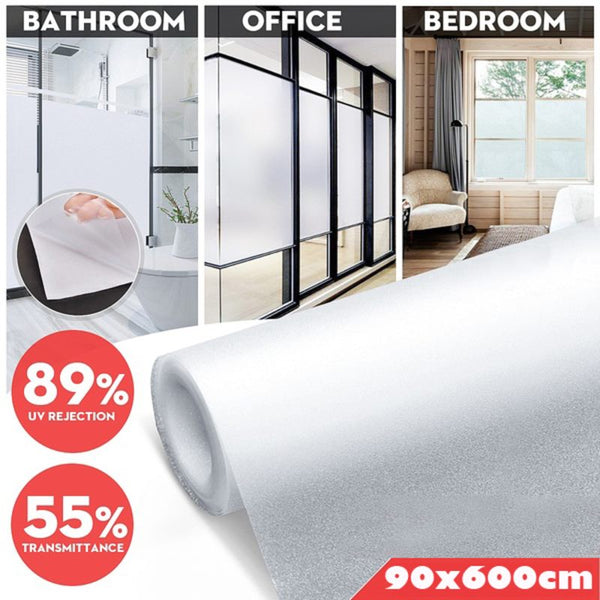 90x600cm Privacy Frosted Window Glass Film Stickers