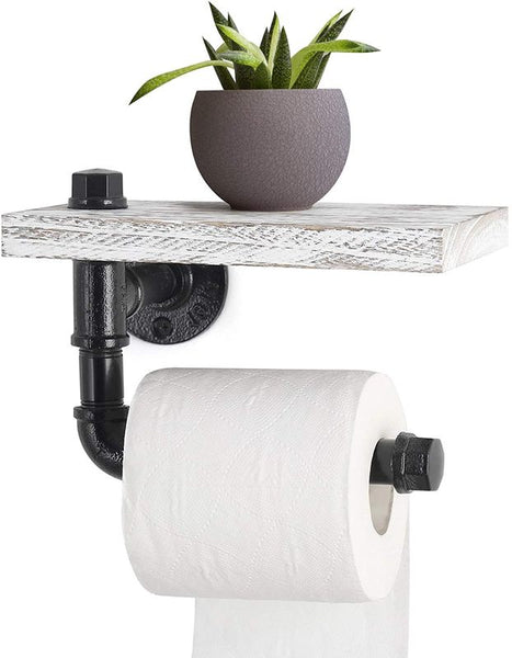 Wooden Phone Shelf Toilet Paper Roll Holder