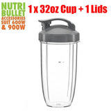 NutriBullet Juicer Cup Mug Tall 32oz + Lid Set