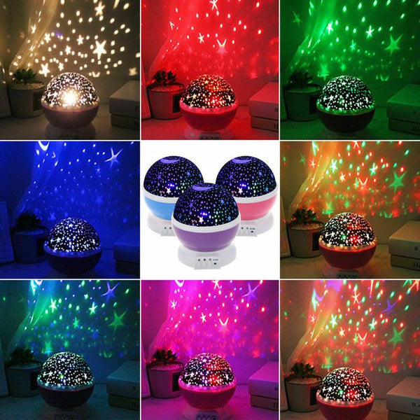 Starry Night Light Sky Projector Star Lamps Rotating Cosmos