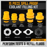 Spill Proof Car Radiator Coolant Filling Funnel Kit