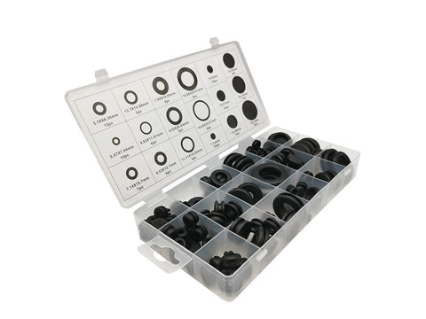 125PCS Rubber Grommet Kit 18 Sizes Gasket O Ring Set