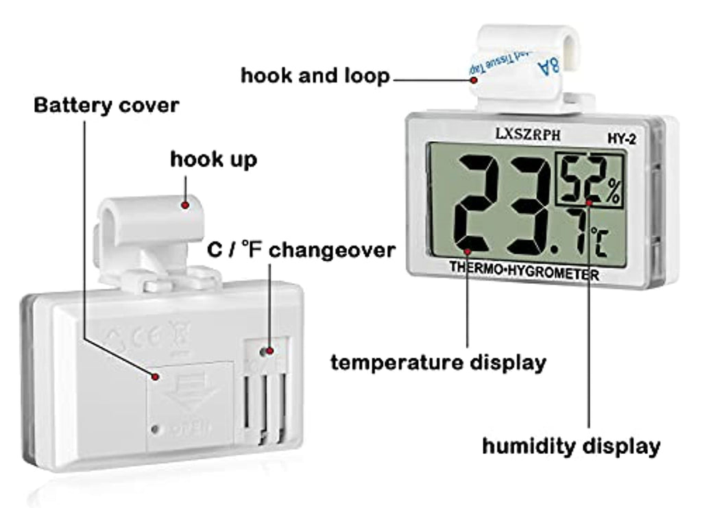 LXSZRPH Reptile Thermometer Hygrometer HD LCD Reptile Tank Digital