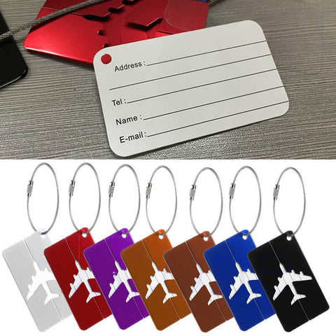 Aluminium Luggage Tags Name Address ID Baggage