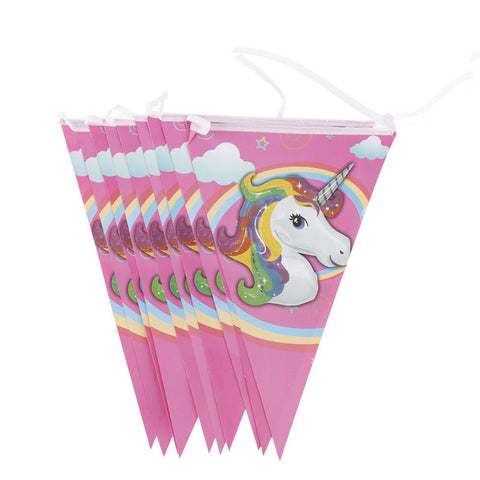 10X Unicorn Party Bunting Banner Flags Hanging Parties