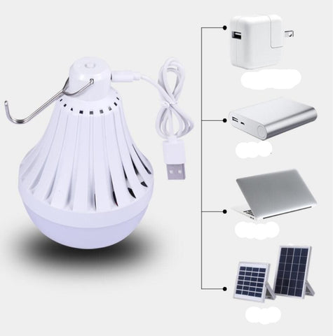 LED Solar Light USB Camping Bulb